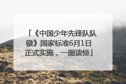 《中国少年先锋队队徽》国家标准6月1日正式实施，一图读懂