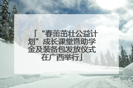 “春蕾茁壮公益计划”成长课堂暨助学金及装备包发放仪式在广西举行