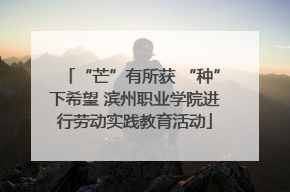 “芒”有所获 “种”下希望 滨州职业学院进行劳动实践教育活动