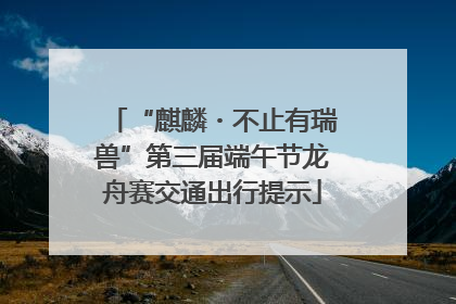 “麒麟・不止有瑞兽”第三届端午节龙舟赛交通出行提示