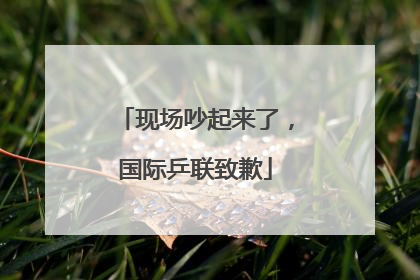 现场吵起来了，国际乒联致歉