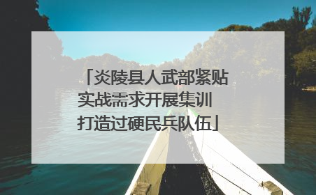 炎陵县人武部紧贴实战需求开展集训 打造过硬民兵队伍