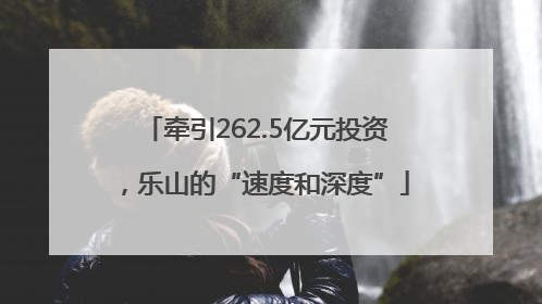 牵引262.5亿元投资，乐山的“速度和深度”