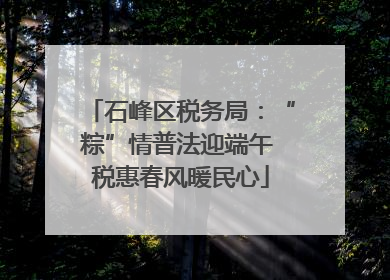 石峰区税务局：“粽”情普法迎端午 税惠春风暖民心