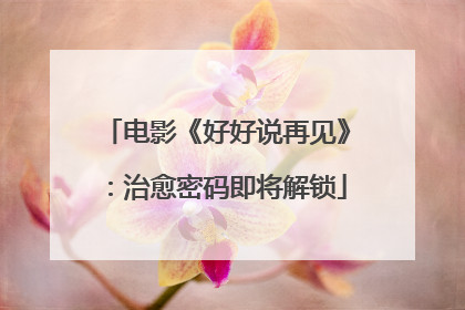 电影《好好说再见》：治愈密码即将解锁