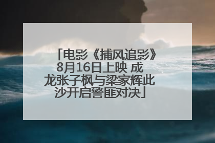 电影《捕风追影》8月16日上映 成龙张子枫与梁家辉此沙开启警匪对决
