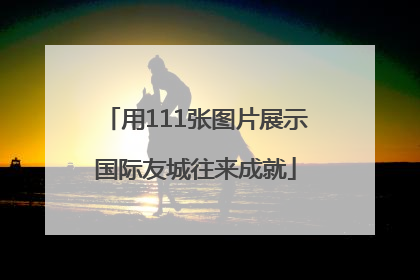 用111张图片展示国际友城往来成就