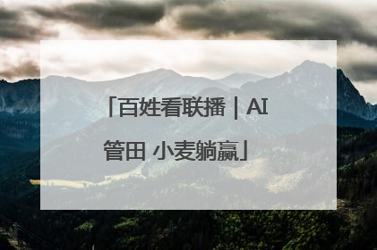百姓看联播｜AI管田 小麦躺赢