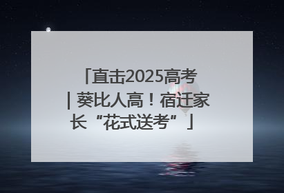 直击2025高考｜葵比人高！宿迁家长“花式送考”