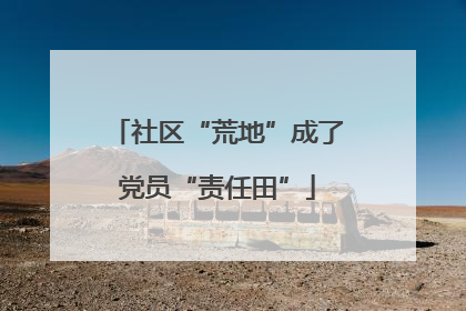 社区“荒地”成了党员“责任田”