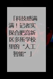 科技感满满！记者实探合肥高新区多所学校里的“人工智能”