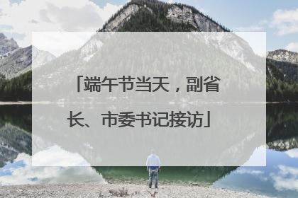 端午节当天，副省长、市委书记接访