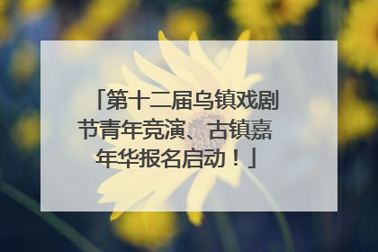 第十二届乌镇戏剧节青年竞演、古镇嘉年华报名启动！