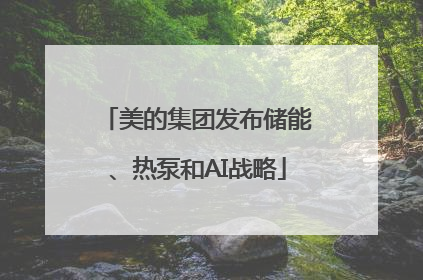 美的集团发布储能、热泵和AI战略