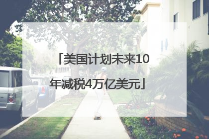 美国计划未来10年减税4万亿美元