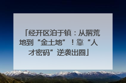 经开区泊于镇：从撂荒地到“金土地”！靠“人才密码”逆袭出圈