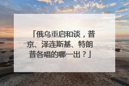 俄乌重启和谈，普京、泽连斯基、特朗普各唱的哪一出？