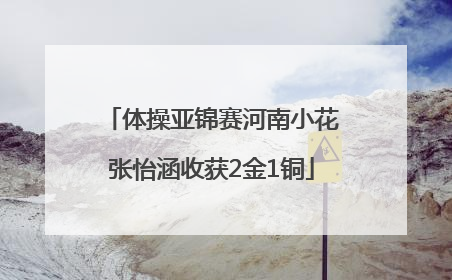 体操亚锦赛河南小花张怡涵收获2金1铜