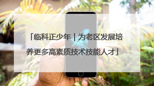 临科正少年｜为老区发展培养更多高素质技术技能人才