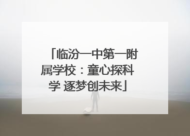 临汾一中第一附属学校：童心探科学 逐梦创未来