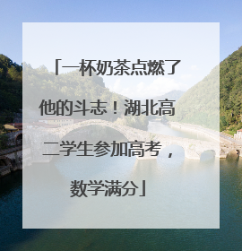 一杯奶茶点燃了他的斗志！湖北高二学生参加高考，数学满分
