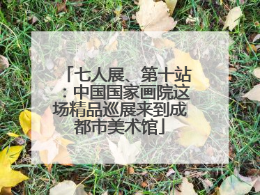 七人展、第十站：中国国家画院这场精品巡展来到成都市美术馆