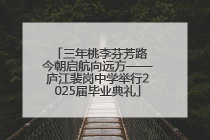 三年桃李芬芳路 今朝启航向远方——庐江裴岗中学举行2025届毕业典礼