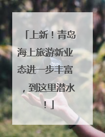 上新！青岛海上旅游新业态进一步丰富，到这里潜水！
