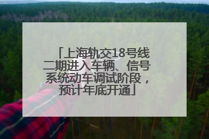 上海轨交18号线二期进入车辆、信号系统动车调试阶段，预计年底开通