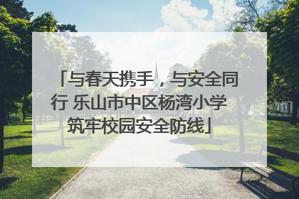 与春天携手，与安全同行 乐山市中区杨湾小学筑牢校园安全防线