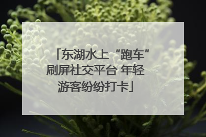 东湖水上“跑车”刷屏社交平台 年轻游客纷纷打卡