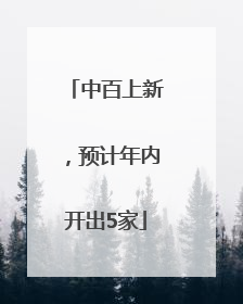 中百上新，预计年内开出5家