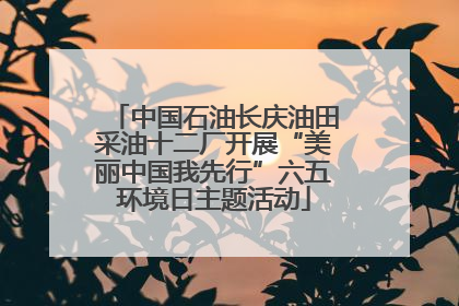 中国石油长庆油田采油十二厂开展“美丽中国我先行”六五环境日主题活动
