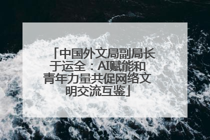 中国外文局副局长于运全：AI赋能和青年力量共促网络文明交流互鉴