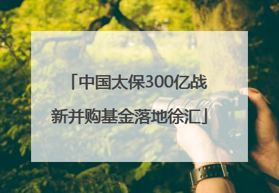中国太保300亿战新并购基金落地徐汇