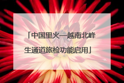 中国里火—越南北峰生通道旅检功能启用