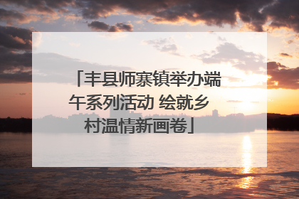 丰县师寨镇举办端午系列活动 绘就乡村温情新画卷