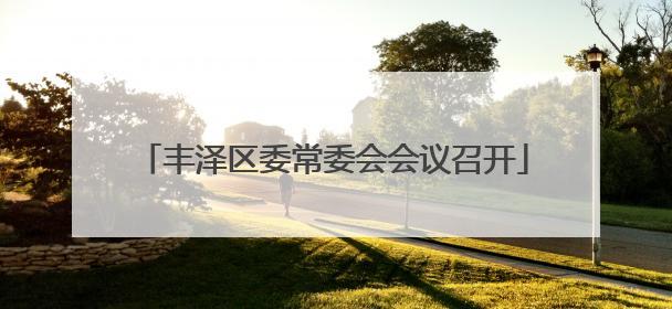 丰泽区委常委会会议召开