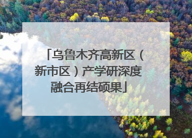 乌鲁木齐高新区（新市区）产学研深度融合再结硕果
