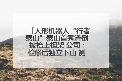 人形机器人“行者泰山”泰山首秀滑倒被抬上担架 公司：检修后独立下山 测试就是为暴露问题