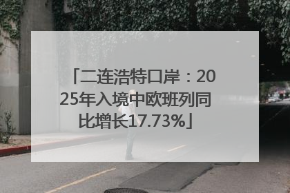二连浩特口岸：2025年入境中欧班列同比增长17.73%