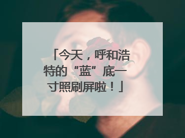 今天，呼和浩特的“蓝”底一寸照刷屏啦！