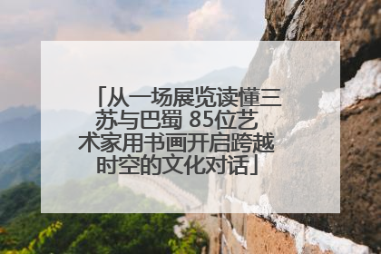 从一场展览读懂三苏与巴蜀 85位艺术家用书画开启跨越时空的文化对话