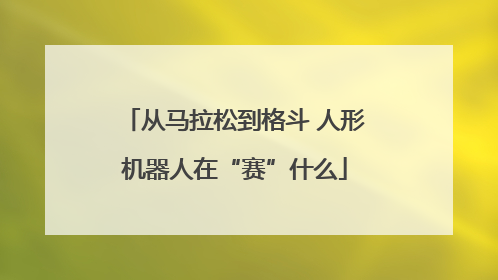 从马拉松到格斗 人形机器人在“赛”什么
