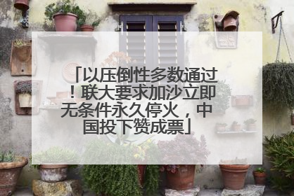 以压倒性多数通过！联大要求加沙立即无条件永久停火，中国投下赞成票