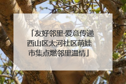 友好邻里·爱意传递 西山区太河社区萌娃市集点燃邻里温情