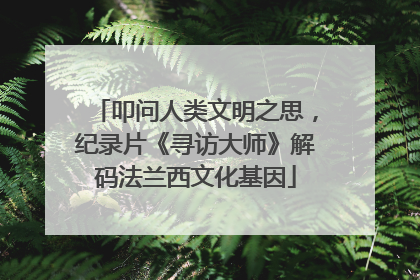 叩问人类文明之思，纪录片《寻访大师》解码法兰西文化基因