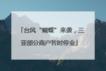 台风“蝴蝶”来袭，三亚部分商户暂时停业