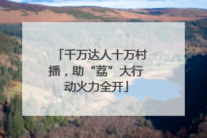 千万达人十万村播，助“荔”大行动火力全开
