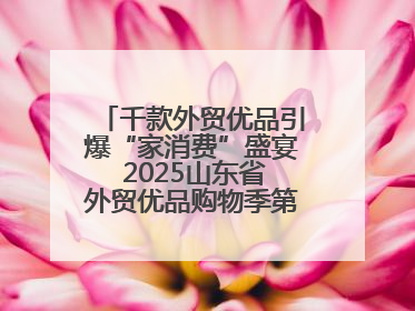 千款外贸优品引爆“家消费”盛宴 2025山东省外贸优品购物季第三期圆满收官